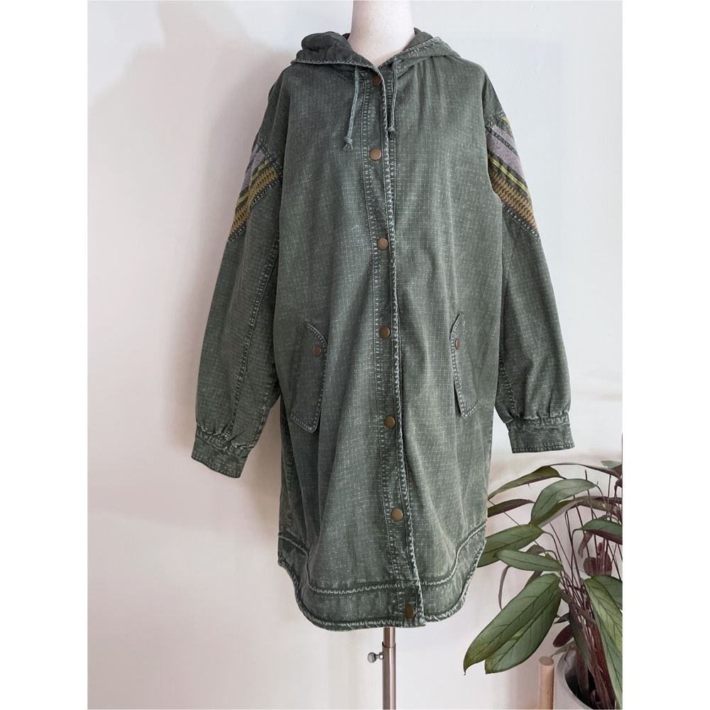 NWT Anthro Pilcro and the Letterpress Embroidered Striped Utility Anorak Jacket  - Picture 7 of 11